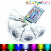 Ranpo RGB LED Spotlight Bulb with Remote Control, 16 Colors