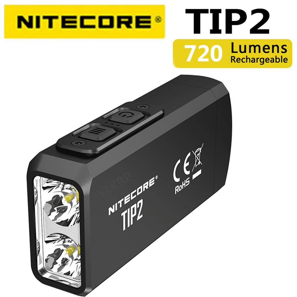 Nitecore tip2 cree xp-g3 s3 720 lumen có thể sạc qua usb đèn pin móc khóa kèm pin