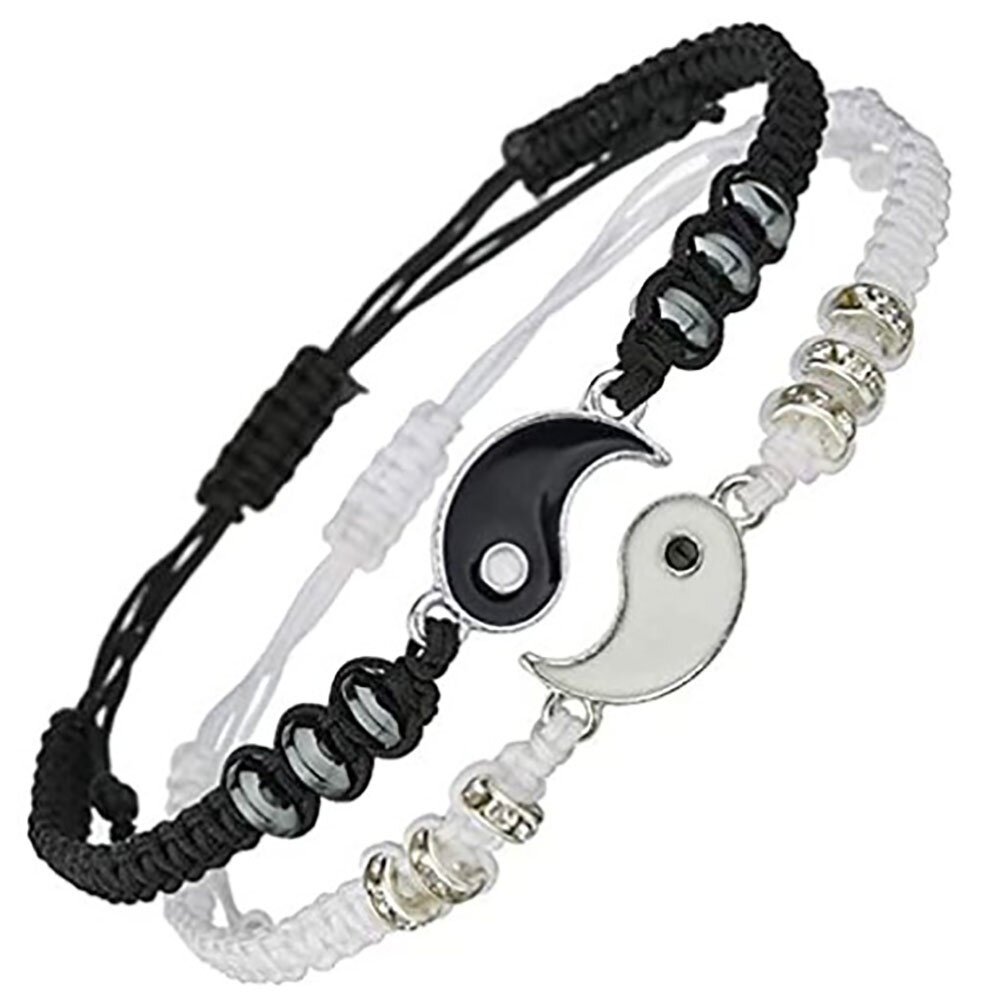 【Ready Stock】Magnetic Bracelet Set Men's Women's Friends Couple Bracelets Girl Tai Chi Yin Yang Pattern