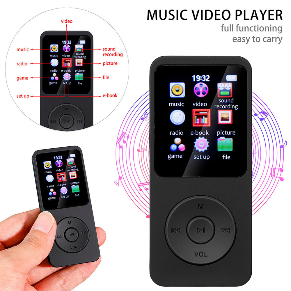 E-semitor loa nghe nhạc hifi di động walkman với radio fm ghi âm ebook máy nghe nhạc mp3 mini loa tương thích