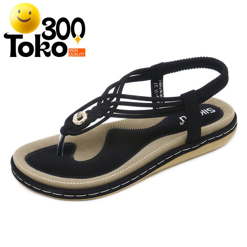 Giày sandal nữ đế xuồng xăng đan nữ 300toko thiết kế độc lập phong cách dân tộc ot-001