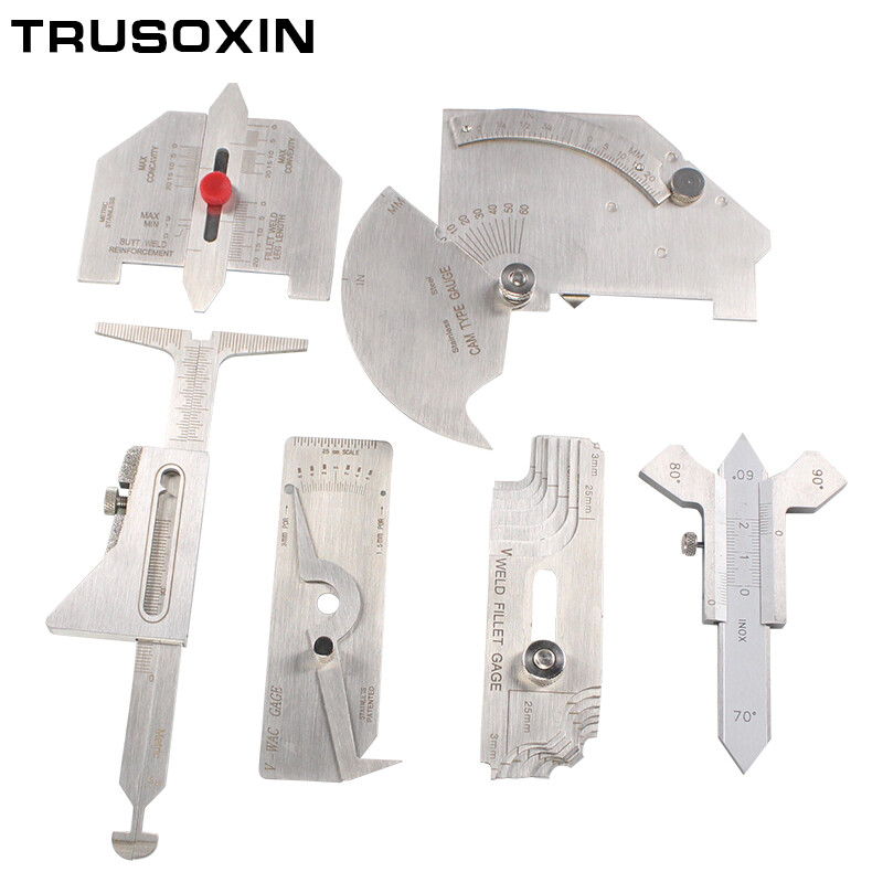 6 Cái Máy Đo Hàn, Thước Kiểm Tra Mối Hàn Thước Ulnar Kiểm Tra Mối Hàn Bộ Dụng Cụ Đo Góc Độ, Bộ Đồ Kết Hợp