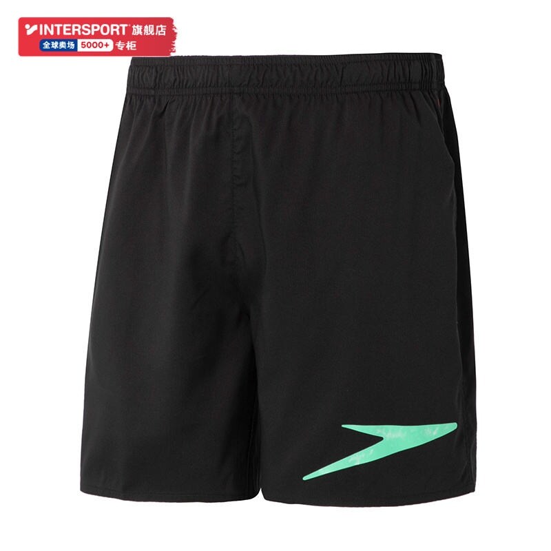 ﹉♟❦ Speedo Men's Outdoor Casual Beach Pants Sports Swimming Shorts Casual Black Boxer Swimming Trunks