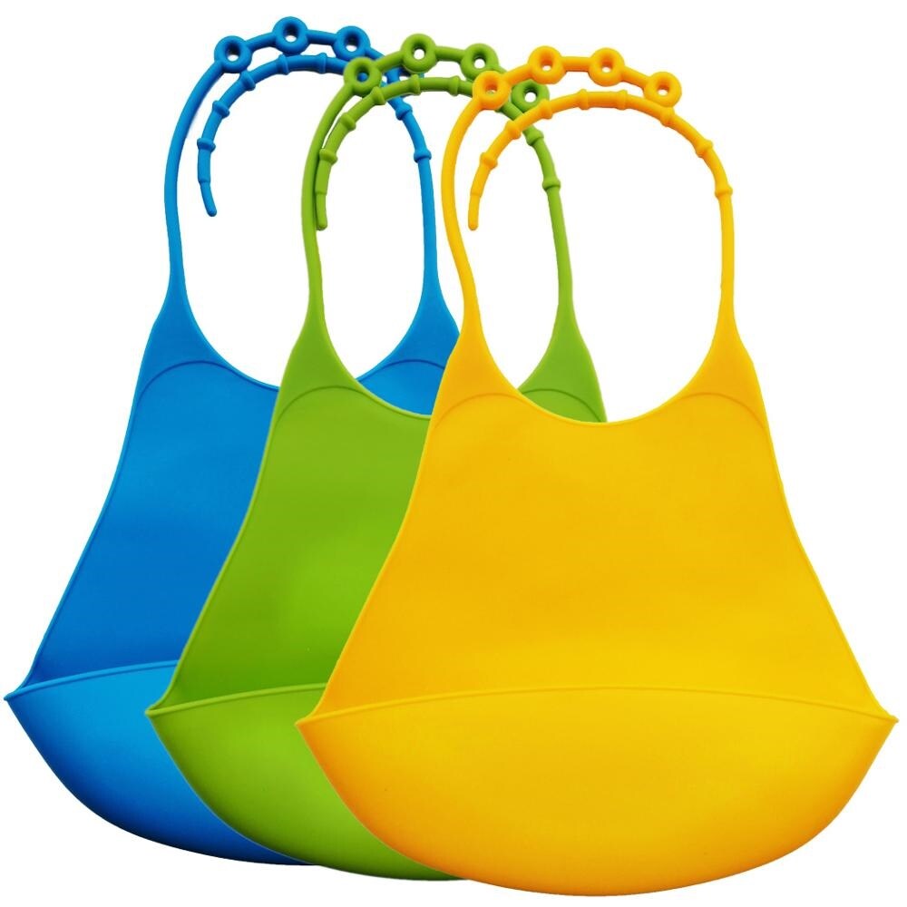 {hot} 1PC Silicone Waterproof Anti-oil Reusable Alzheimer 39;s Disease Patient Adult Elder Mealtime Bib Child Apron