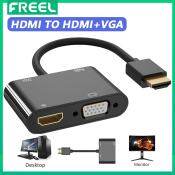 FREEL HDMI to VGA Adapter with Audio for Dual Display