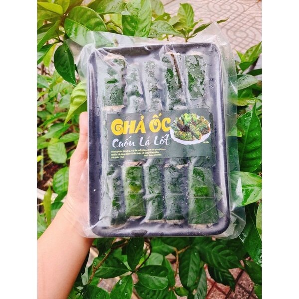Chả ốc cuốn lá lốt y hình
