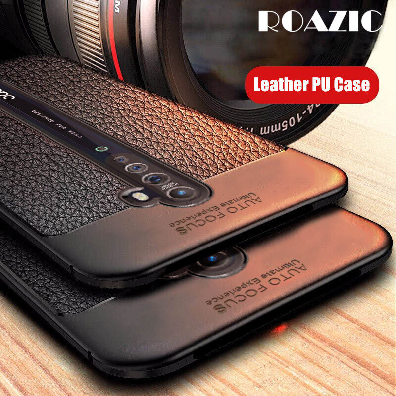 ROAZIC For OPPO Reno2 Reno2 F Case Soft Silicon Carbon Fiber Leather Soft