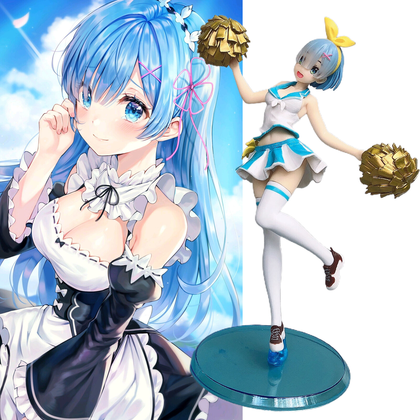 Mô hình đồ chơi mô hình nhân vật anime rem bằng pvc xuất hiện tinh tế trang trí cho máy tính để bàn mô hình nhân vật đẹp