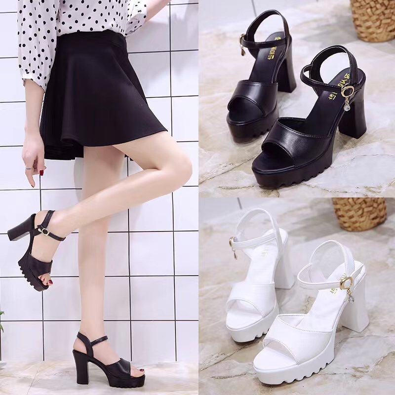 Women High Heels Sandal Summer New Korean Style Fashion Strappy Heeled Sandals ราคา 591 บาท*ส่งฟรี