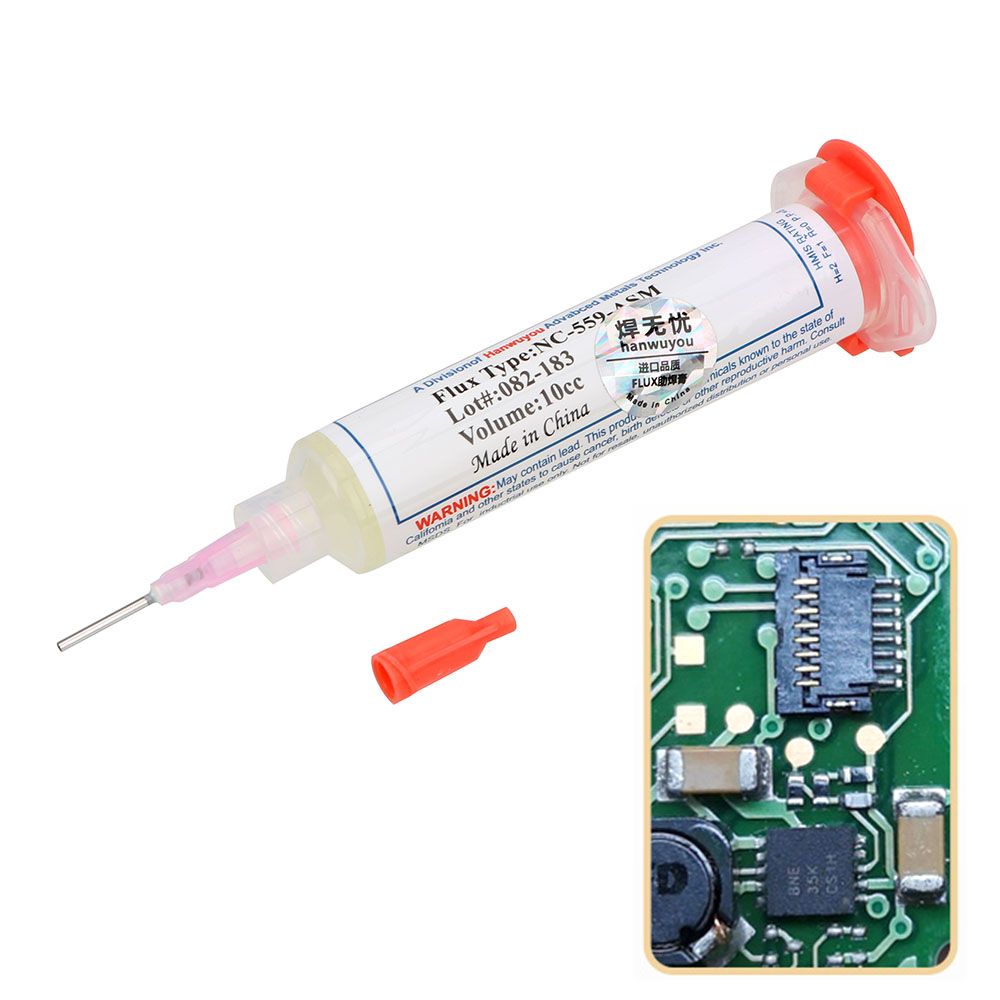 Linh kiện pcb ic hàn 10cc nc-559 dầu mỡ thông lượng hàn cao cấp sửa chữa hàn nc-559-asm-uv bga không sạch hàn dán hàn