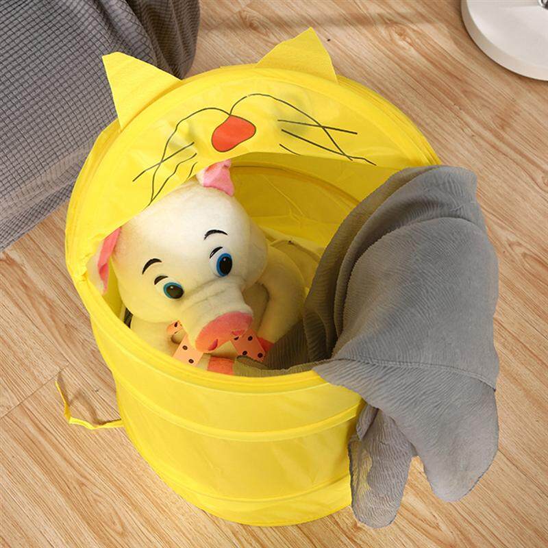 Giỏ Đựng Đồ Giặt Dễ Thương, Giỏ Đựng Đồ Giặt Có Nắp, Xô Gấp Quần Áo Vịt Mèo Chó Ếch Hoạt Hình Hộp Đựng Đồ Chơi Trẻ Em Giỏ Đựng Đồ Giặt