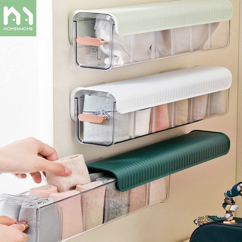 Homenhome hộp đựng đồ lót hộp sắp xếp đồ lót tủ quần áo gắn tường hộp đựng tất quần lót áo ngực treo phòng ngủ hộp sắp xếp tủ quần áo