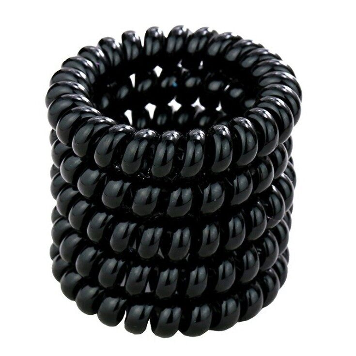 Dây cột tóc dạng lò xo size lớn 5.5cm đen p113