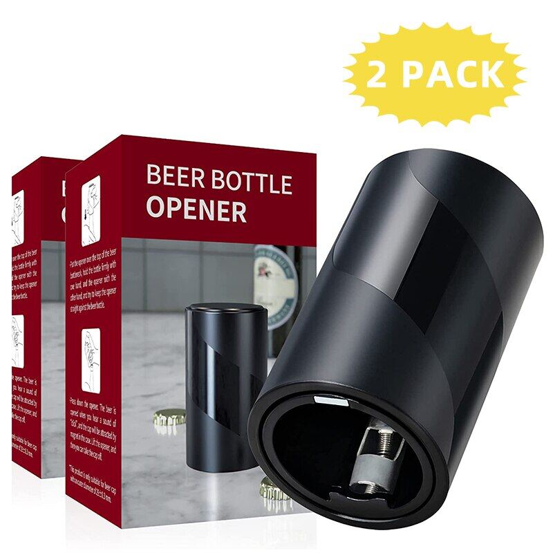 2 cái dụng cụ mở chai bia dụng cụ mở chai từ tính tự động mở nắp vặn nút chai dễ dàng