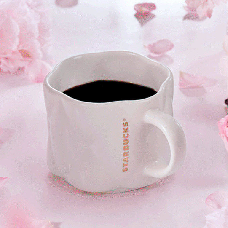 Cốc gốm starbuck màu hồng sakura mới cốc sữa cà phê 355ml quà tặng sinh nhật ngày lễ kèm thìa