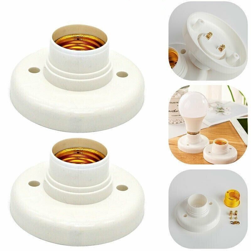 Cap Lamp Holder Screw Light Bulb E27 Fixing Base