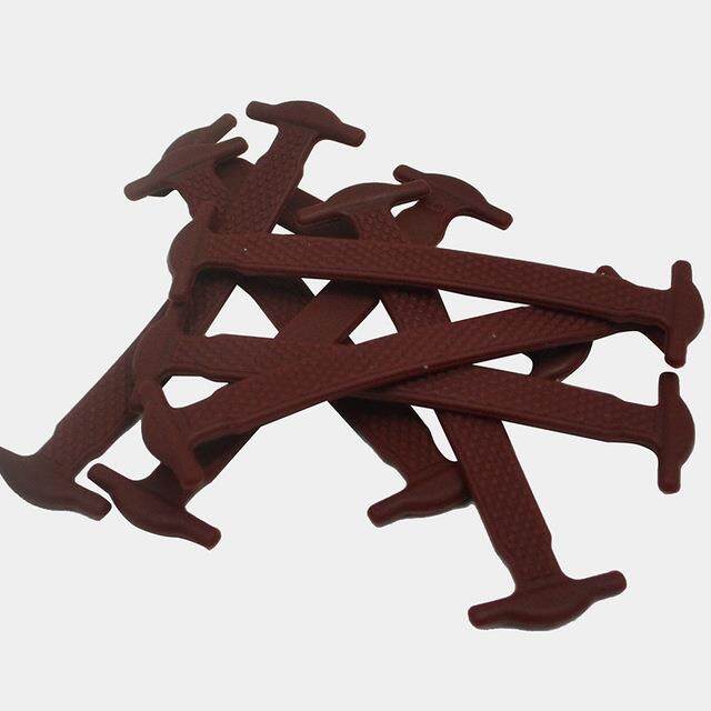 16 cái/lô Dây giày Silicone Giày đàn hồi dây giày Dây giày không buộc đặc biệt cho nam nữ viền cao su 13 màu