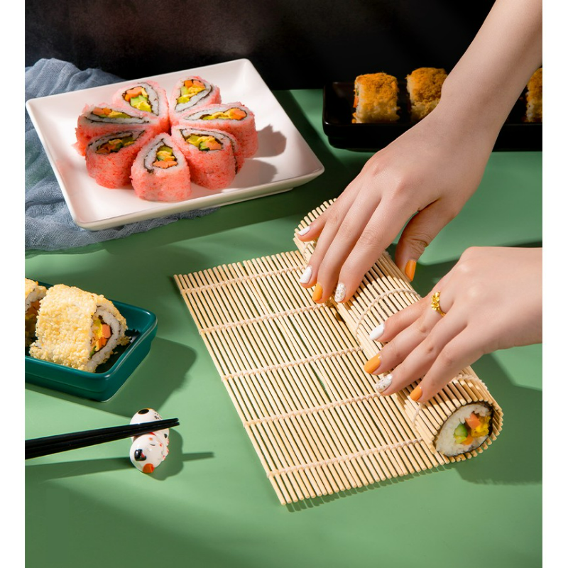 New Portable Healthy Japan Korea Home DIY Kitchen Rice Roll Maker Bamboo  Sushi Mat
