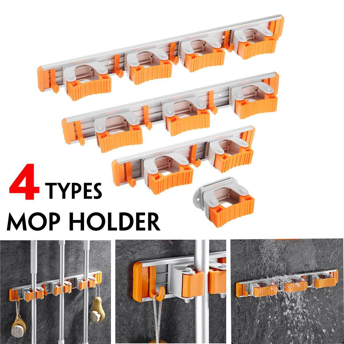 Generic 2 Position Mop With 3 Hooks Mop Holder Hanger Home Kitchen