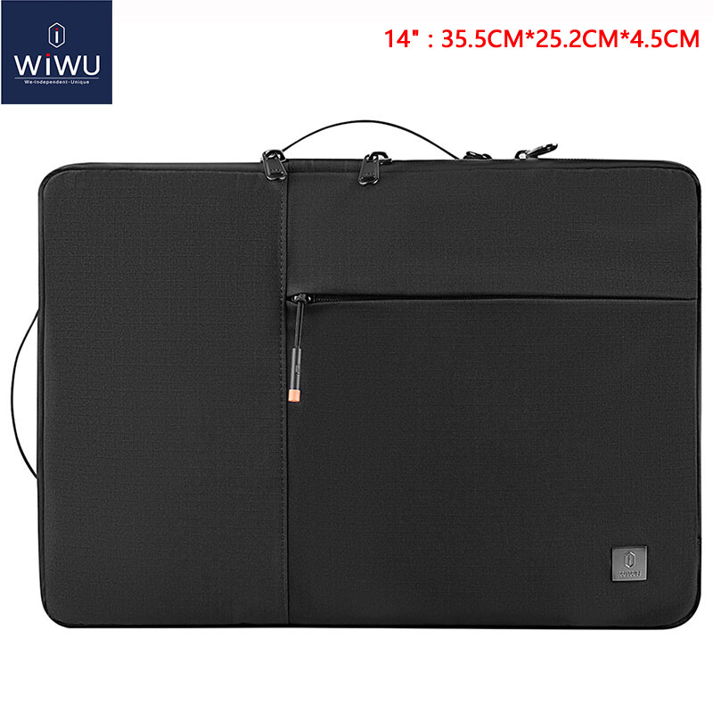 WIWU Bao Đựng Máy Tính Xách Tay Mới, 14 Túi Đeo Hai Lớp Túi Đựng Máy Tính Xách Tay Nước Có Khóa Kéo Macbook Pro 13 A1502 A1425 Macbook Air 13.3 A1466 A1369 Cho 14 Lenovo ThinkPad 14 Asus