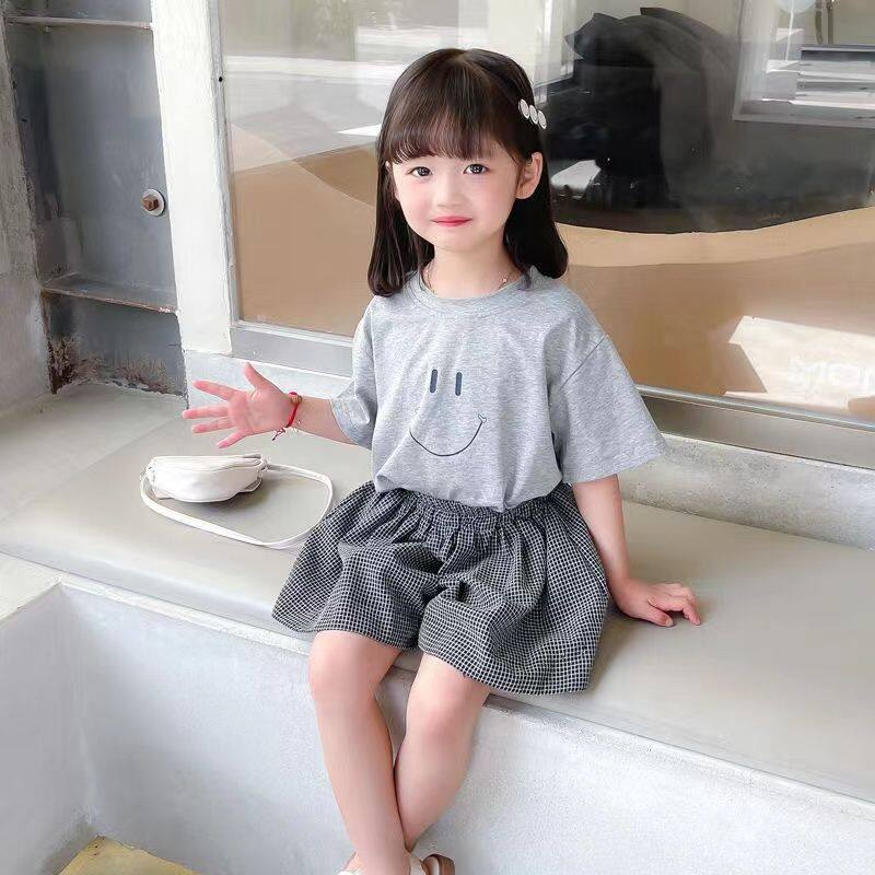 Phiên bản Hàn Quốc bé gái in họa tiết dễ thương Đầm mùa hè 2023 trẻ em mới