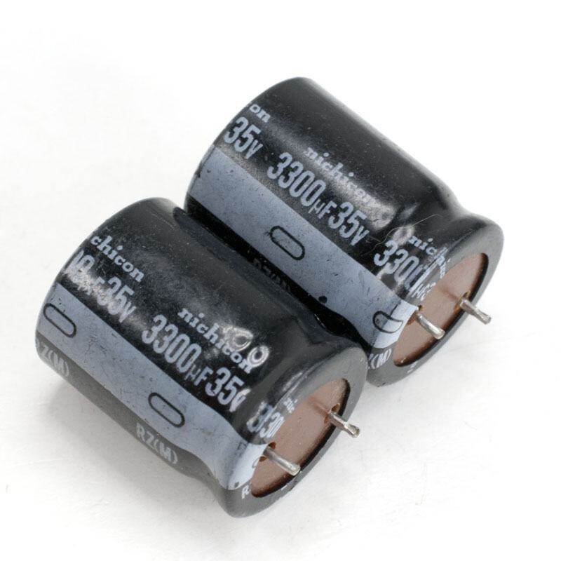 2 tụ điện phân nichicon 35v 3300uf 105 ° c 20x26mm