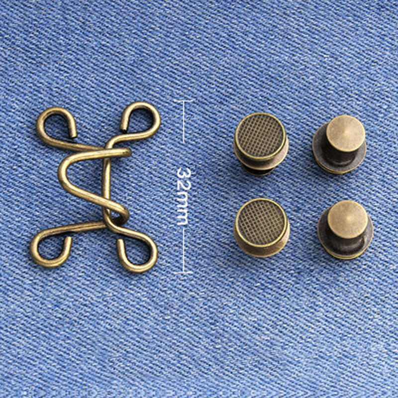 Bestoso Quần Bò Có Thể Tháo Rời Khóa Thắt Lưng Không Đinh 25/32Mm Kích Thước Điều Chỉnh Nút