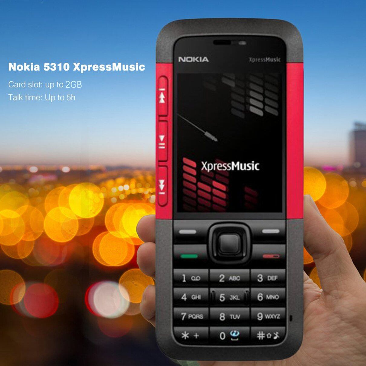 Retread cho nokia, điện thoại mở khóa 5310 xpressmusic, điện thoại di động 2.1 inch, điện thoại cứng loa lớn 64mb, dành cho người già