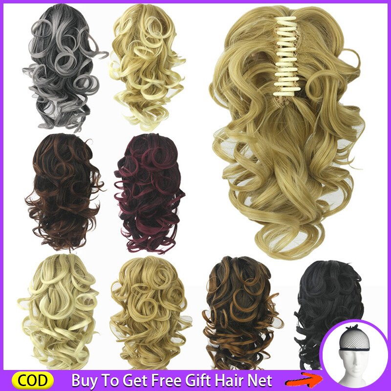 Tóc Giả Cho Tóc Thật Phụ Nữ Tóc Nối Thật Gốc Claw Dày Tóc Giả Lượn Sóng Xoăn Dài Lớp Tóc Giả Buộc Đuôi Ngựa Clip Trên Phần Mở Rộng Tóc