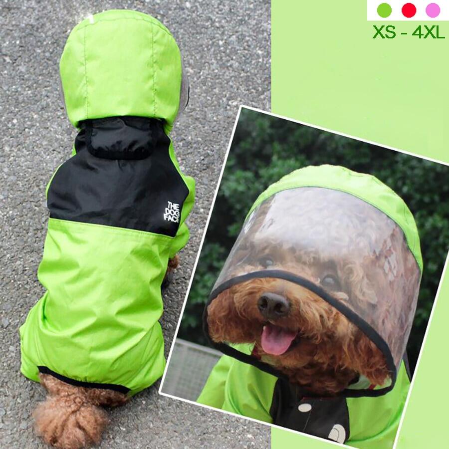 Áo mưa cho thú cưng Áo mưa không thấm nước Có thể tháo rời Áo mưa cho chó chống nước Quần áo thời trang Mẫu áo khoác cho thú cưng cho ngày mưa