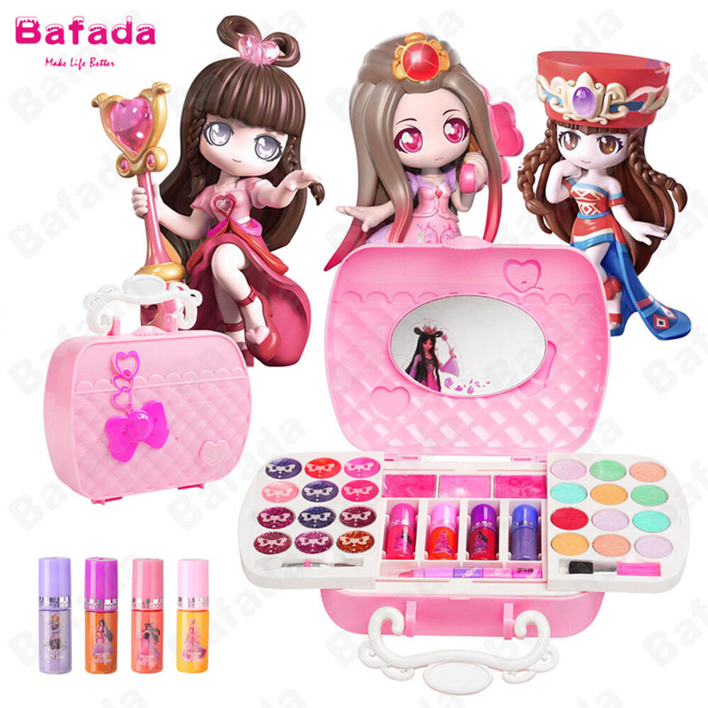 Makeup Set For Kids,Pretend Play Toys,Non-Toxic Cosmetics Set Toy kids make up set,Cute Play House Toy Kid Cosmetic Hand Bag Beauty Kit Mini Portable Make Up ​Set Toy,Safe No Toxic For Girl Christmas Birthday Gifts