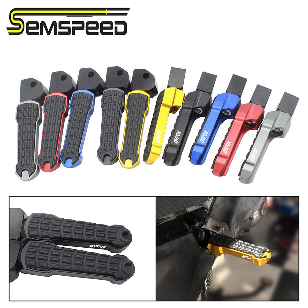 SEMSPEED Motorcycle Rear Footrest Foot Pedal Pegs Rests Footpegs For
