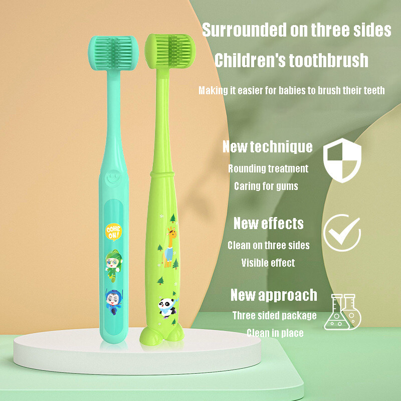 3D Toothbrush Three-sided Toothbrush Macaron Toothbrush Soft Fur