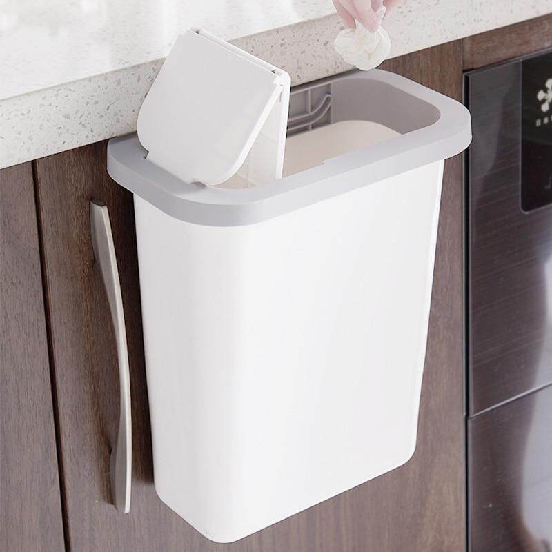 Yoholoo Kitchen Cabinet Door Hanging Trash Can With Lid Wall