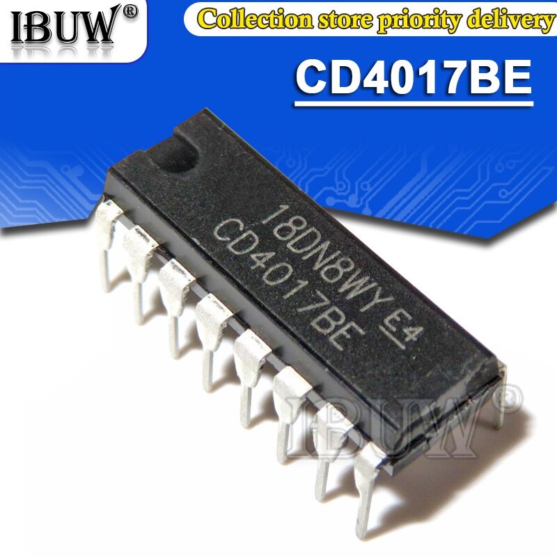10 chiếc chip logic cd4017be dip16 cd4017 nhúng-16 cd4017bd