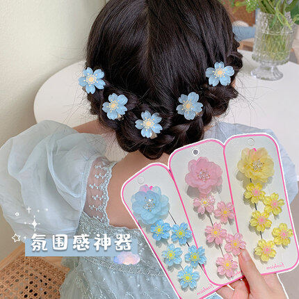 1/5 kẹp tóc hoa anh đào dễ thương thời trang cái/bộ cho nữ kẹp tóc hoa trà cho trẻ em kẹp tóc mái kẹp tóc hoa acrylic phụ kiện tóc