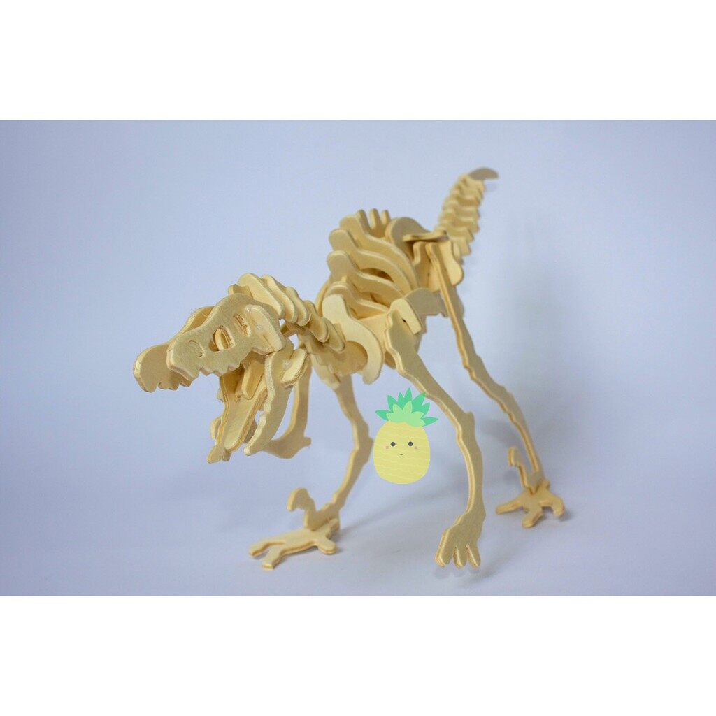 Mô hình đồ chơi lắp ráp gỗ 3d khủng long velociraptor