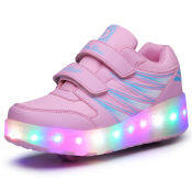 Hajimi Heelys: LED Light-Up Wheeled Sports Shoes for Kids