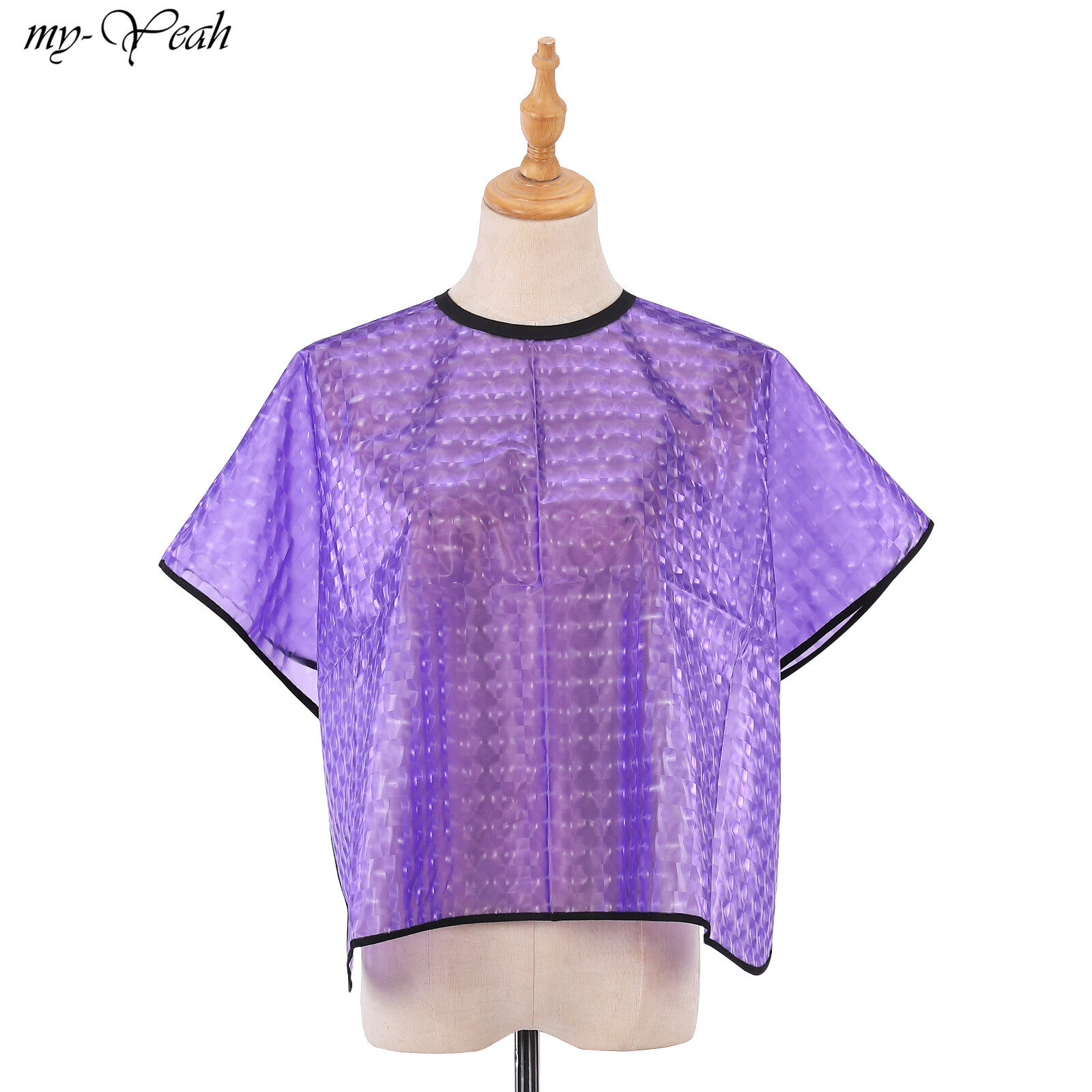 myyeah 1 Chiếc Khăn Choàng Nhuộm Tóc Màu Tím Cho Salon Chuyên Nghiệp Khăn Choàng Chống Bẩn, Dụng Cụ Tạo Kiểu Cắt Tóc