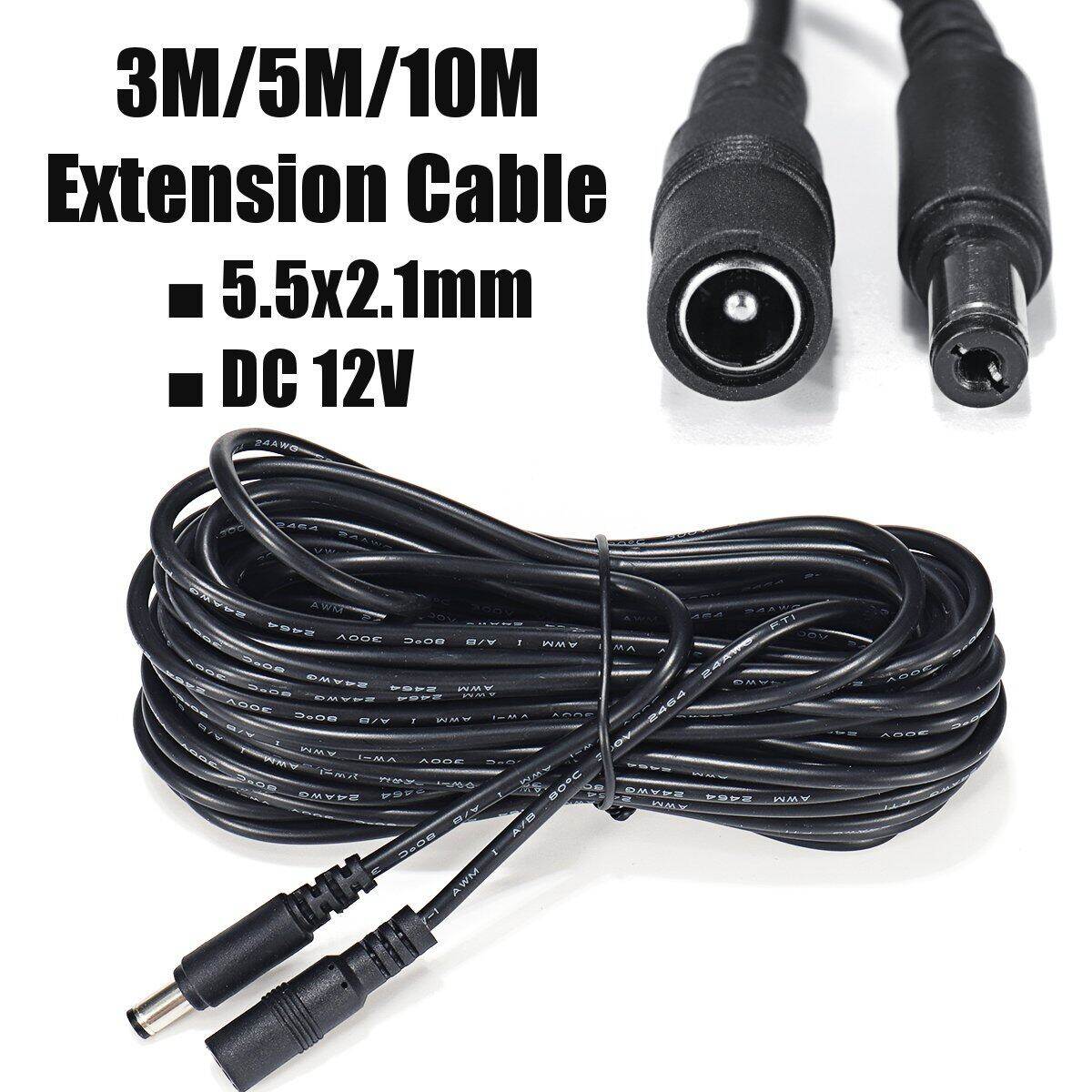 Dây cáp nối dài nguồn dc 12v 3/5/10m dây cắm 5.5x2.1mm cho camera cctv