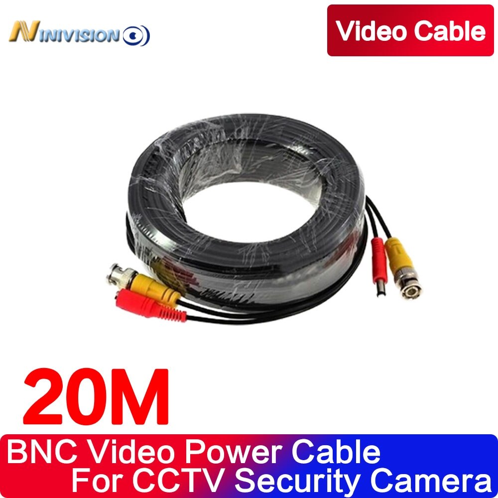 (Giám mục Belle) Phụ kiện Camera CCTV mới cáp BNC năng lượng video Xiêm cho bộ DVR giám sát dài 20m 65ft-camera điện-AliExpress