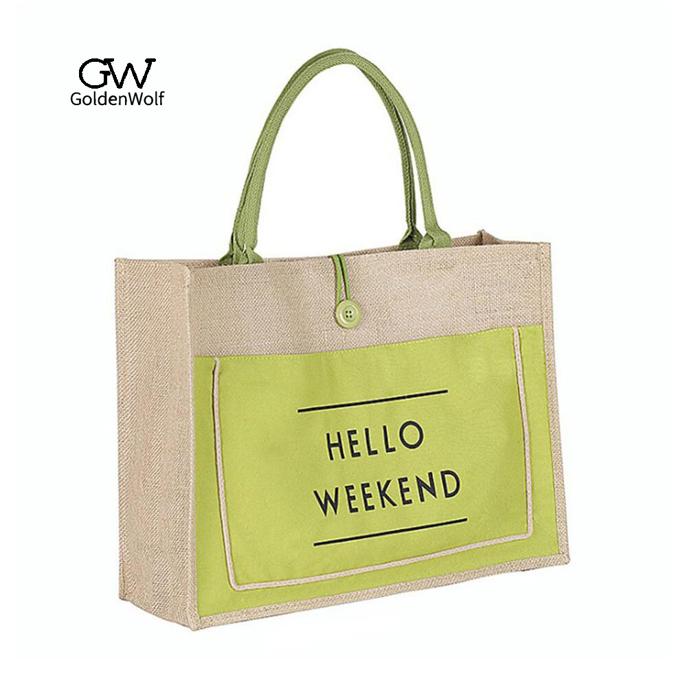 Túi Xách Sang Trọng Bằng Vải Lanh GoldenWolf Túi Đeo Vai Nữ Thường Ngày Sức Chứa Lớn Túi Xách Nữ Hàng Ngày Túi Xách In Chữ Thường Ngày Túi Mua Sắm Sức Chứa Lớn Thiết Kế Thương Hiệu Vải Lanh Cho Nữ Túi Đeo Vai Du Lịch Bãi Biển Nữ