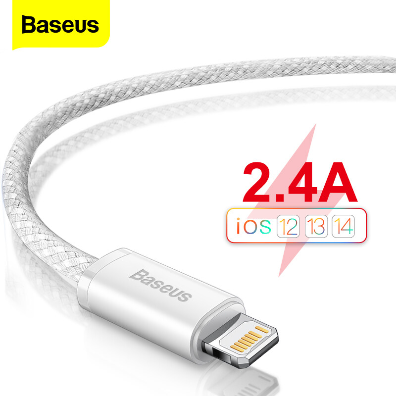 Baseus Cáp USB Nhiều Màu 2,4 A Cho iPhone 13 Pro Max Cáp Sạc Nhanh Cho iPhone 12 11 X XR Cáp USB Typ