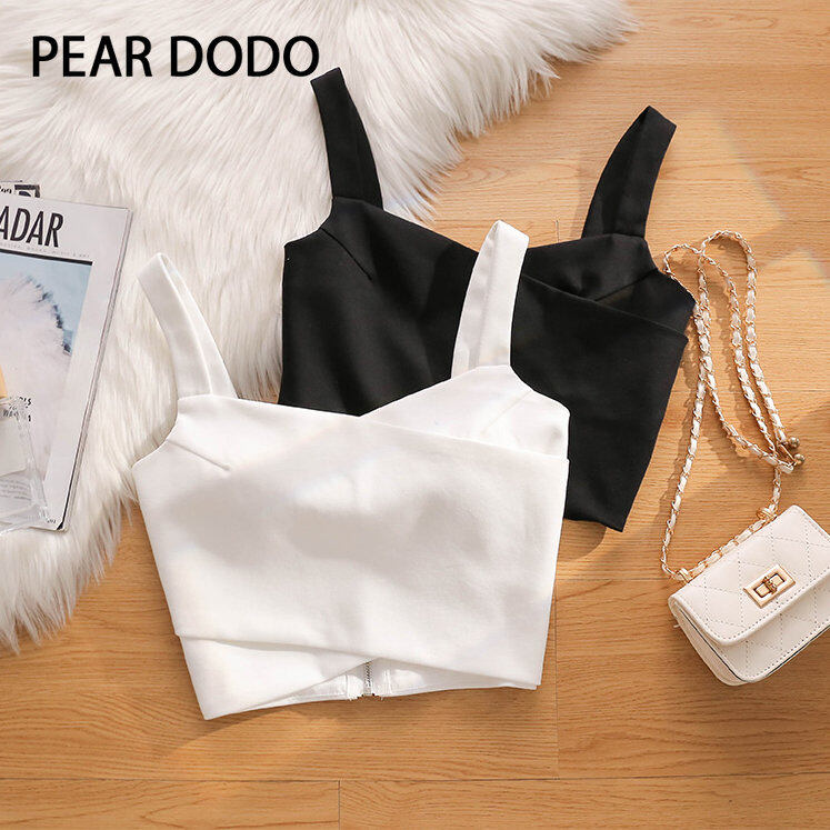 Áo hai dây không tay ngắn pear dodo buộc chéo kiểu hàn quốc cho nữ