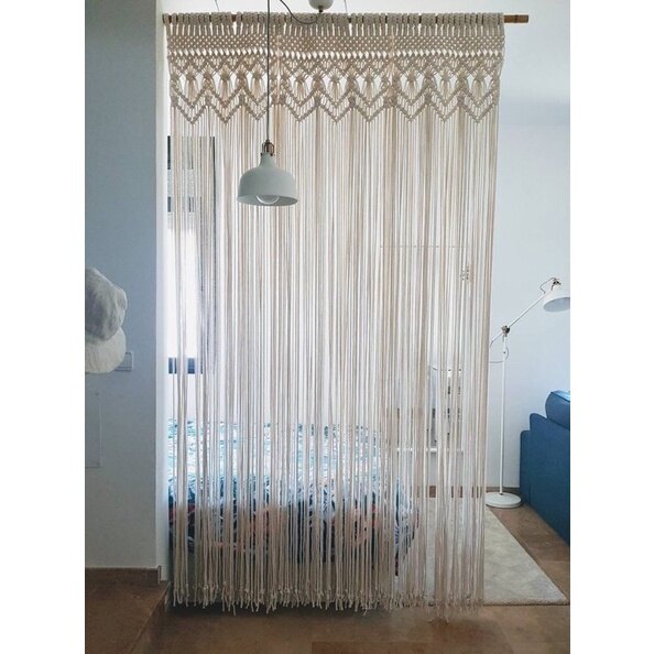 Rèm cửa trang trí macrame ngang 1m *1m8