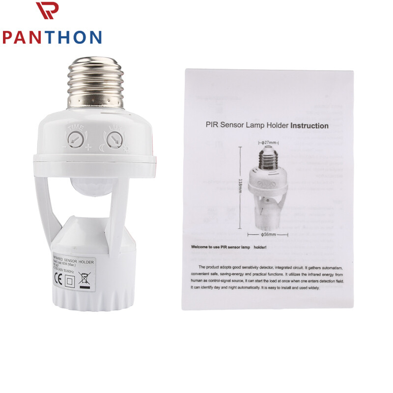 Panthon cảm biến chuyển động ổ cắm đèn Thông Minh Vít Trong Ánh Sáng Bóng Đèn Ổ Cắm E27 đèn cảm biến chuyển động Bóng Đèn đèn tự động Điều Khiển Cho Nhà Để Xe