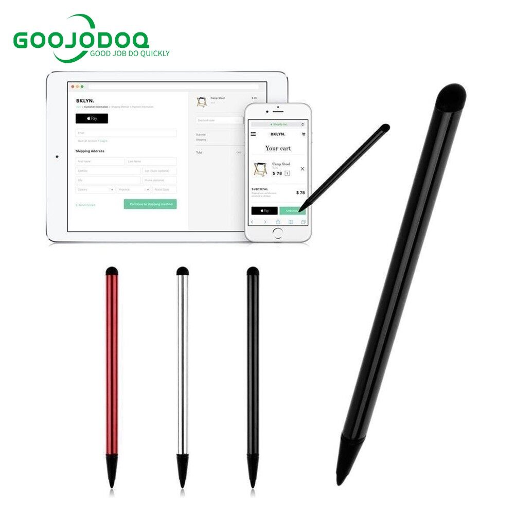 GOOJODOQ Bút Điện Dung 2 Trong 1 Màn Hình Cảm Ứng Bút Viết Bút Stylus Cho iPhone iPad Bảng