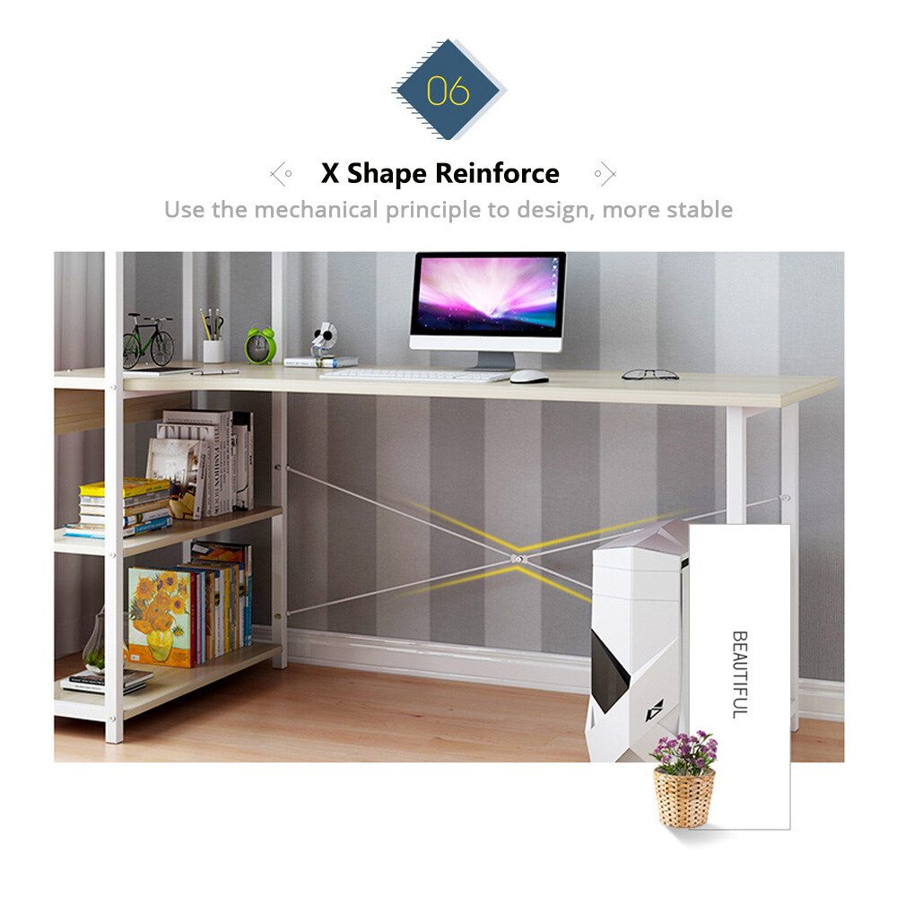 Generic 4 Tier Modern M Style Computer Table Variety Bookshelf Multi
