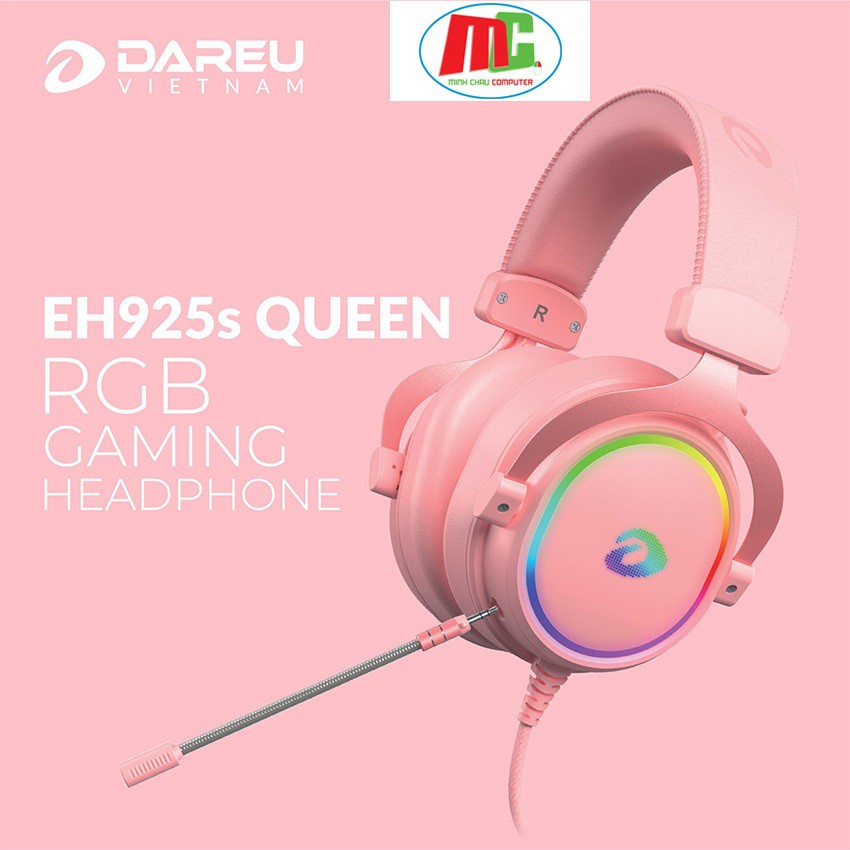 Tai nghe gaming dareu eh925s pink rgb - hàng