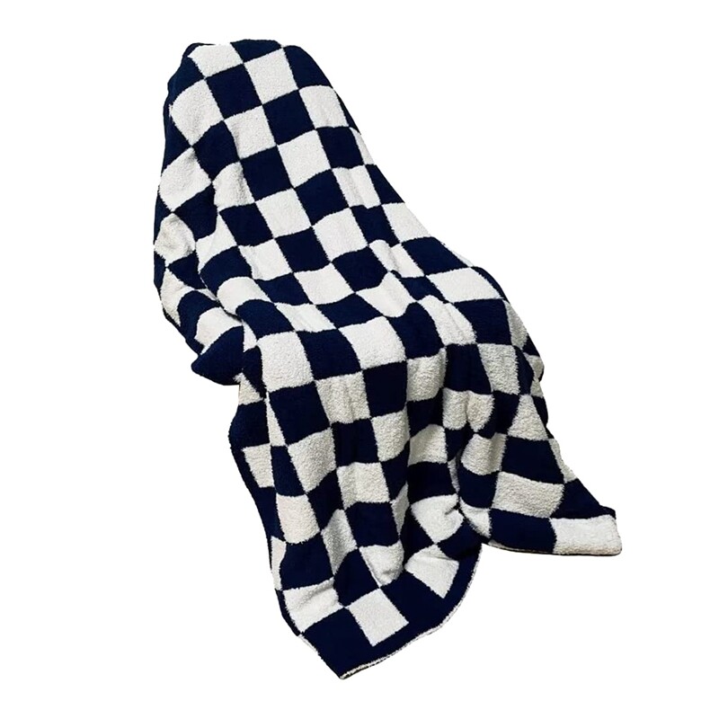 1 Pcs Throw Blankets Checkered Fuzzy Blanket Plaid Decorative Throw